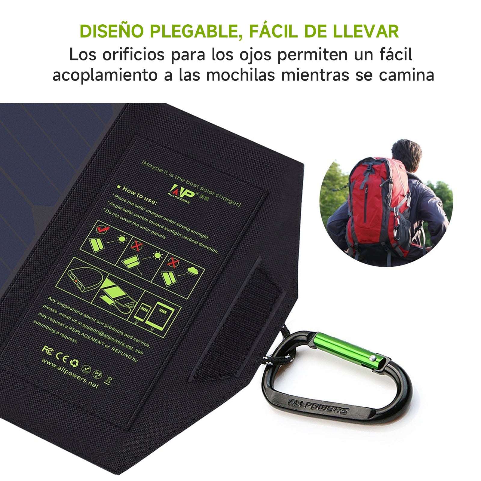 ALLPOWERS Cargador solar 5V 10W - Image 3