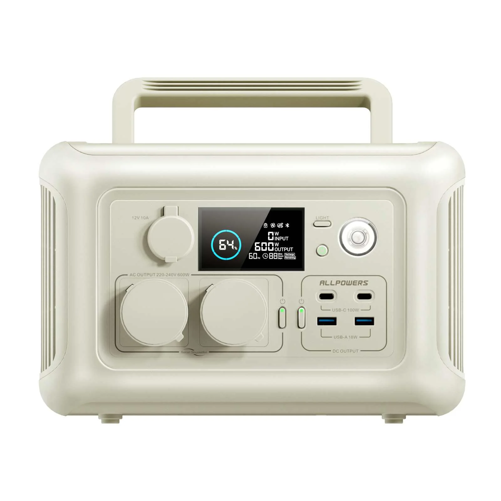 ALLPOWERS R600 Estación de Energía Portátil 600W 299Wh Batería LiFeP04 - Image 6