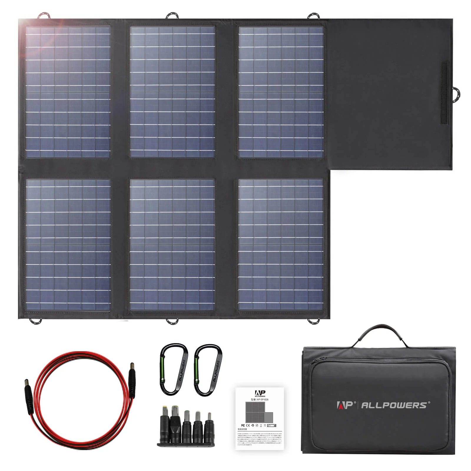 ALLPOWERS SP026 Placa Solar Portátil Polisilicio Plegable 60W - Image 10
